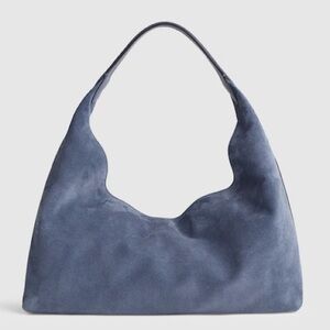 Brand New Madewell Blue Suede Midi Size Hobo. The Mylie Shoulder Bag.